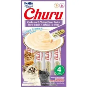 CHURU CHICKEN WITH SHRIMP 4 sticks 56gX12 Pets Qatar