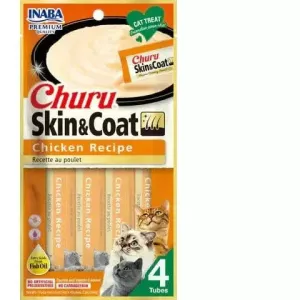 Churu Skin & Coat Chicken Recipe 4 tubes 56g Pets Qatar