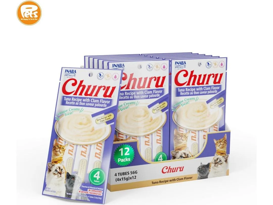 Churu Tuna Recipe With Clam Flavor 4 Sticks 56g Pets Qatar