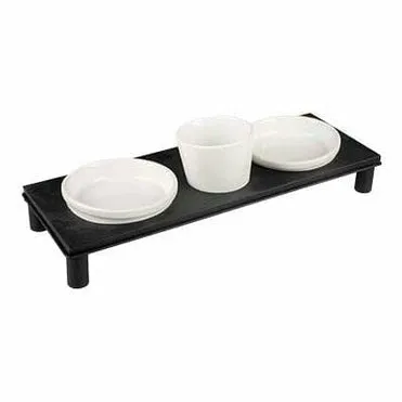 Dinner set Stone UP buffet square 200ml - 41,8x21,8cm white/black Pets Qatar