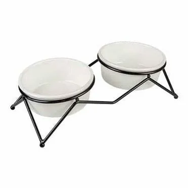 Dinner set Stone UP zigzag 280ml - 29x13,2x7,8cm white/black Pets Qatar