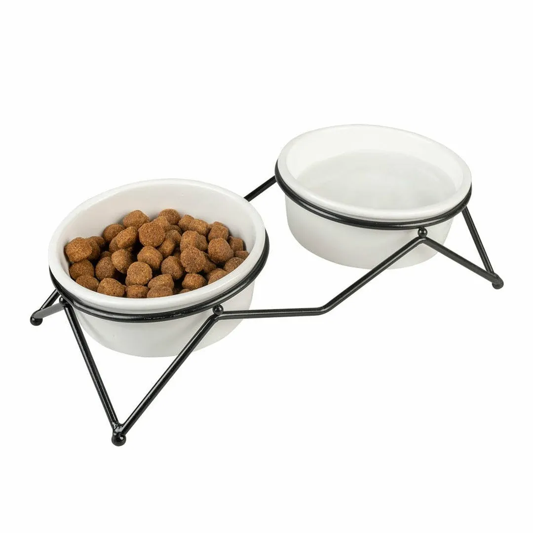Dinner set Stone UP zigzag 280ml - 29x13,2x7,8cm white/black Pets Qatar
