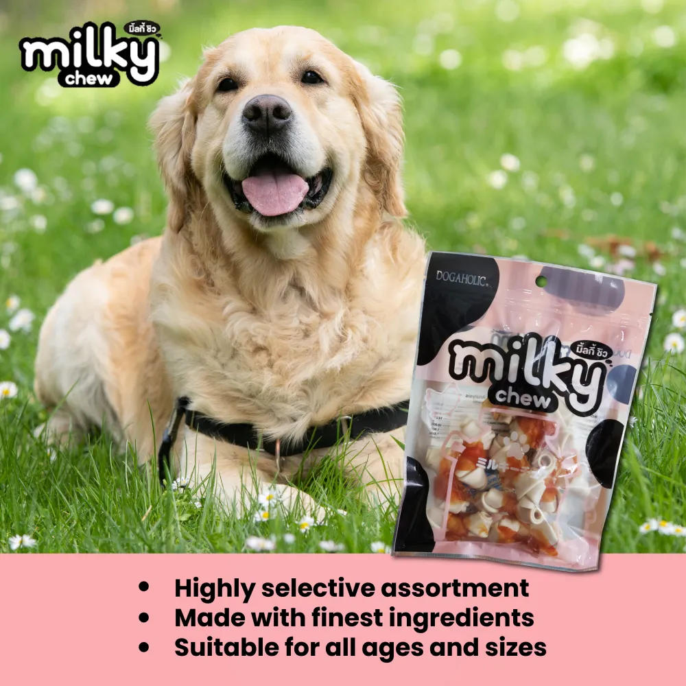 Dogaholic Milky Chew Chicken Bone Style Dog Treats
