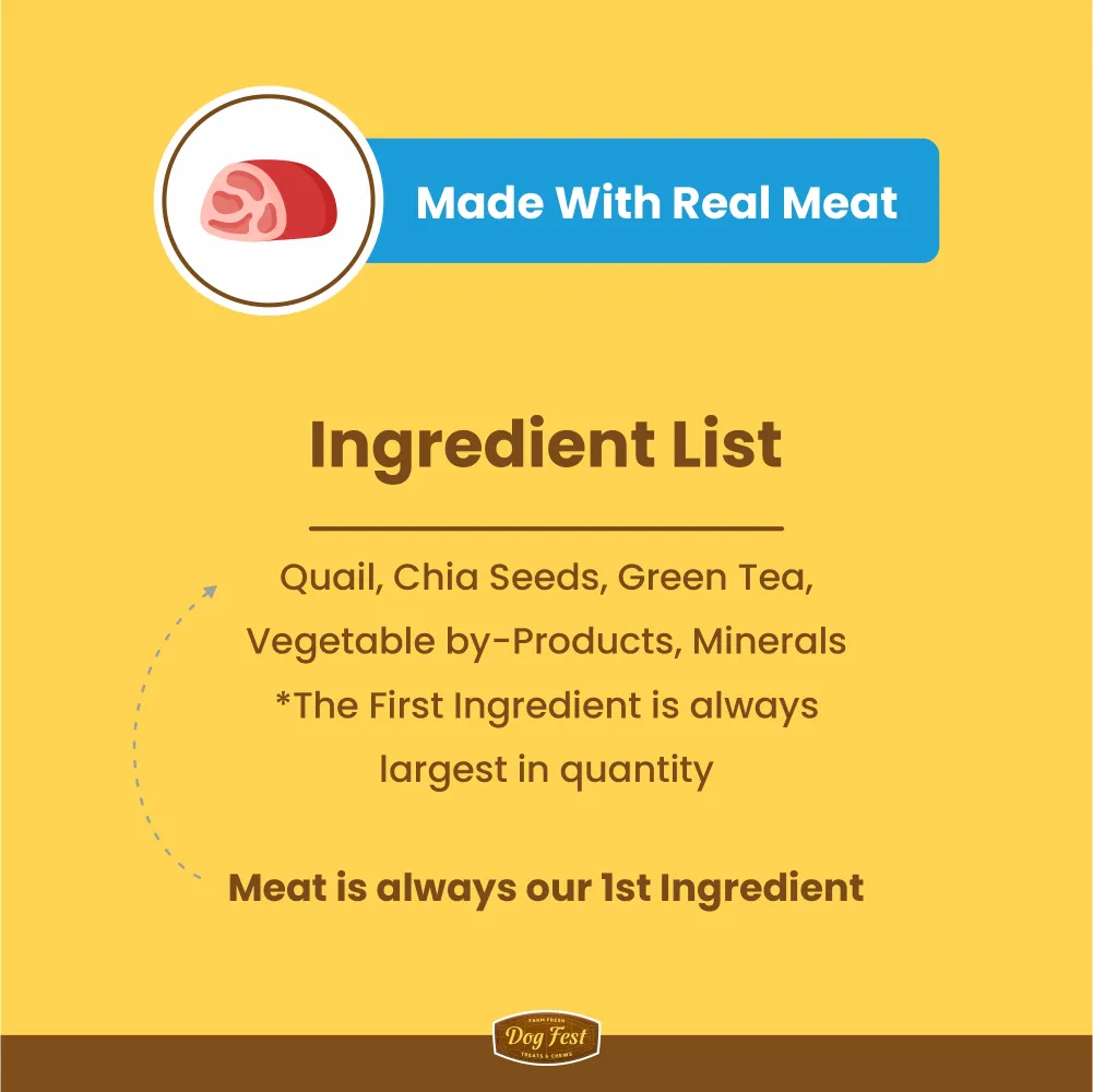 Dogfest Quail & Chia Seeds Training Dog Treats