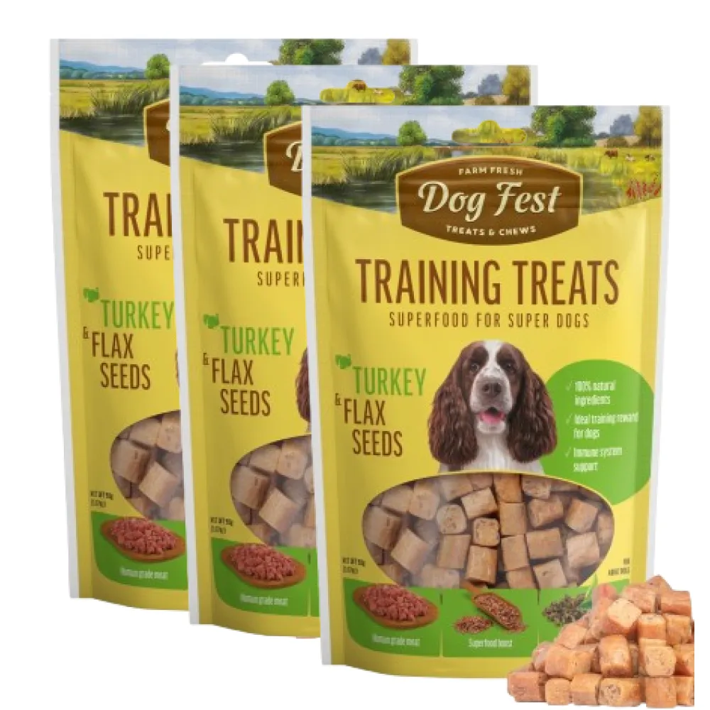 Dogfest Turkey & Flax Seeds Training Dog Treats