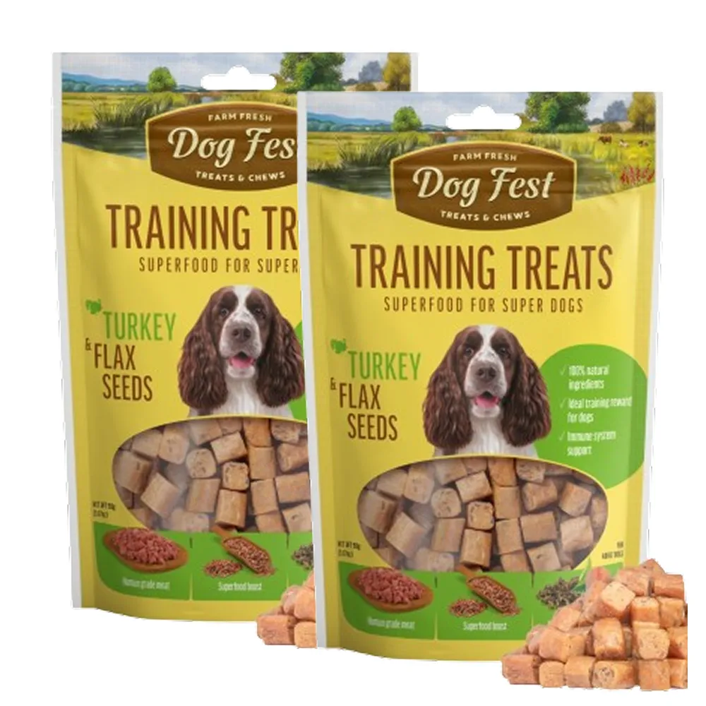 Dogfest Turkey & Flax Seeds Training Dog Treats