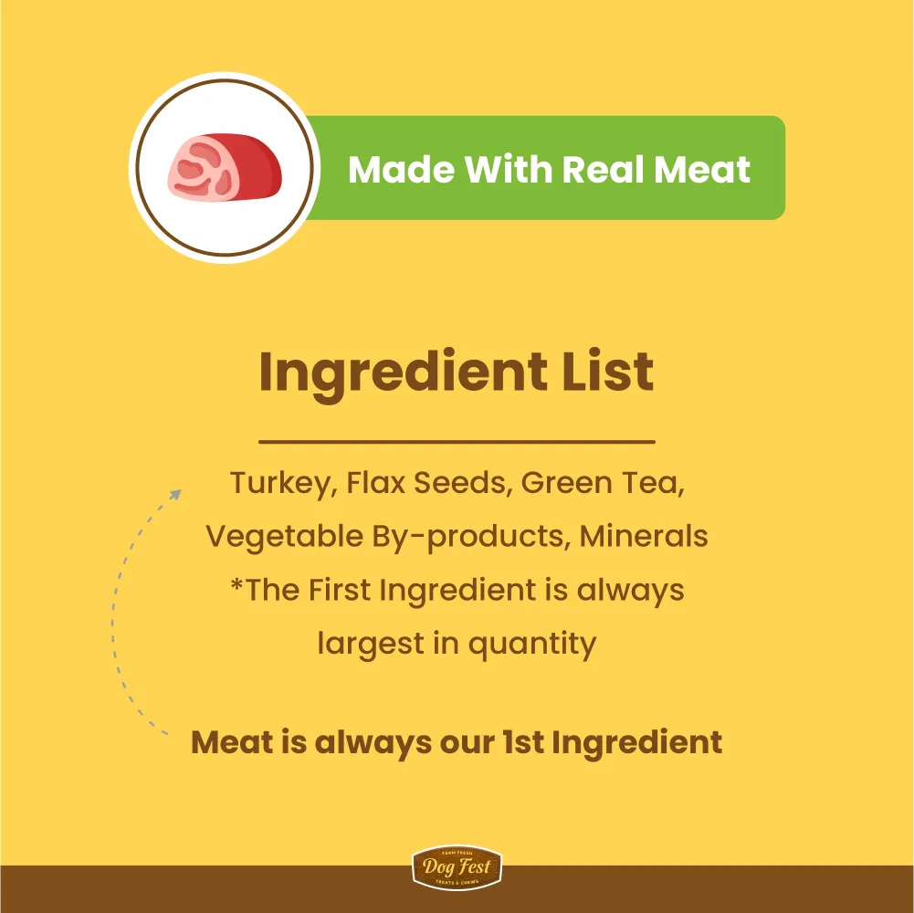 Dogfest Turkey & Flax Seeds Training Dog Treats