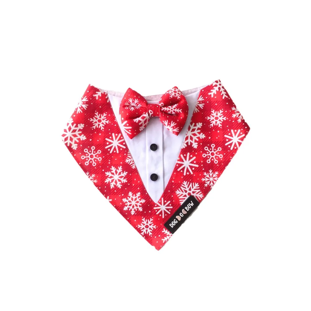 Dogobow Aztec Print Tuxedo Bandana for Dogs (Red)