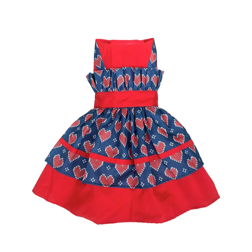 Dogobow Hearty Dress for Cats and Dogs (Blue/Red)