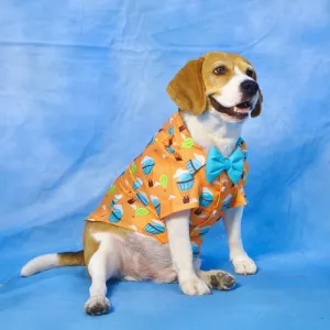 Dogobow Hot air Ballon Print Shirt for Dogs (Orange/Blue)