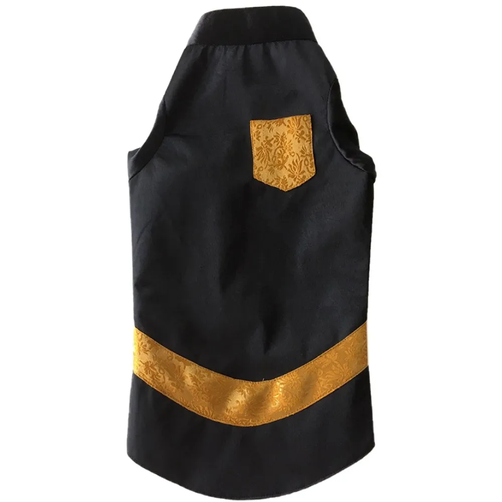 Dogobow Pathani Kurta for Dogs and Cats (Black) (Get a Bow Free)