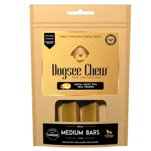 Dogsee Chew Turmeric Chew Bars Medium Breed Dog Treats