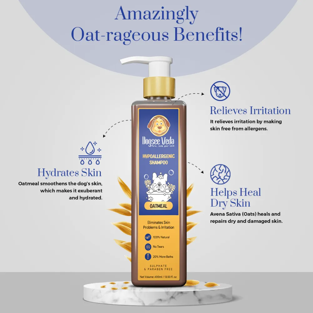 Dogsee Veda Hypoallergenic Oatmeal Shampoo for Dogs (200ml)
