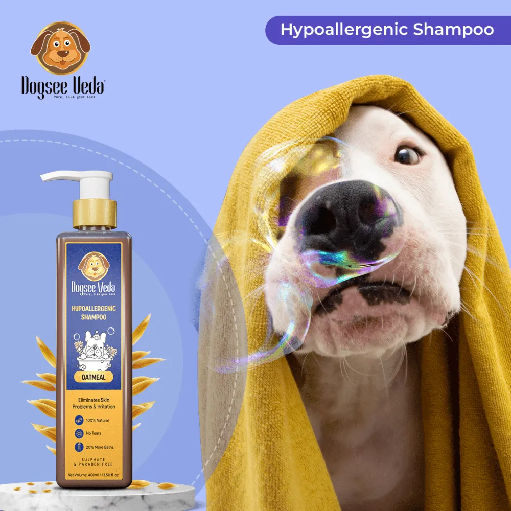 Dogsee Veda Hypoallergenic Oatmeal Shampoo for Dogs (400ml)