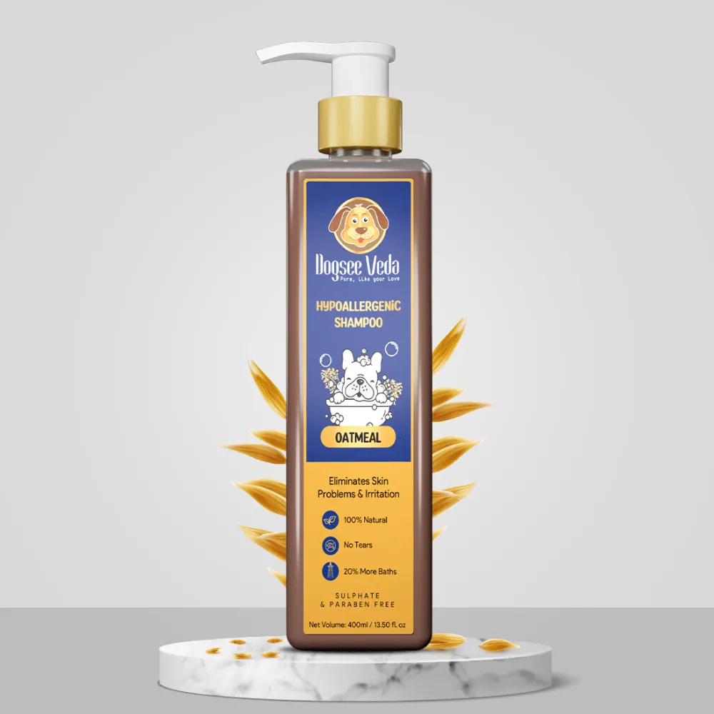 Dogsee Veda Hypoallergenic Oatmeal Shampoo for Dogs (400ml)