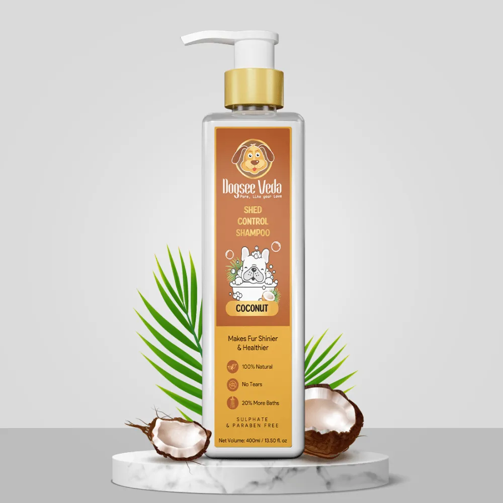 Dogsee Veda Shed Control Coconut Oil Shampoo for Dogs