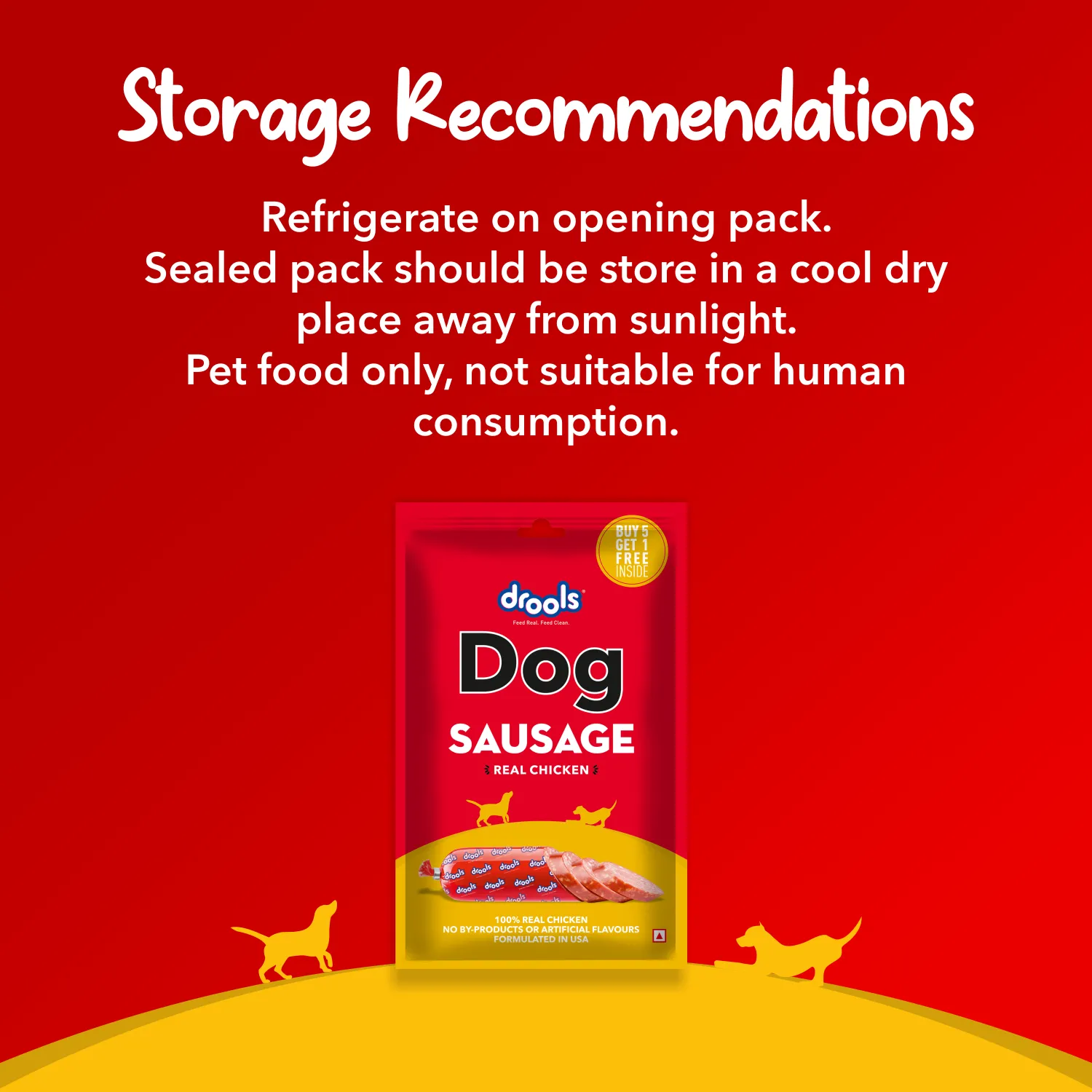 Drools 100% Real Chicken Sausage Treat for Dogs