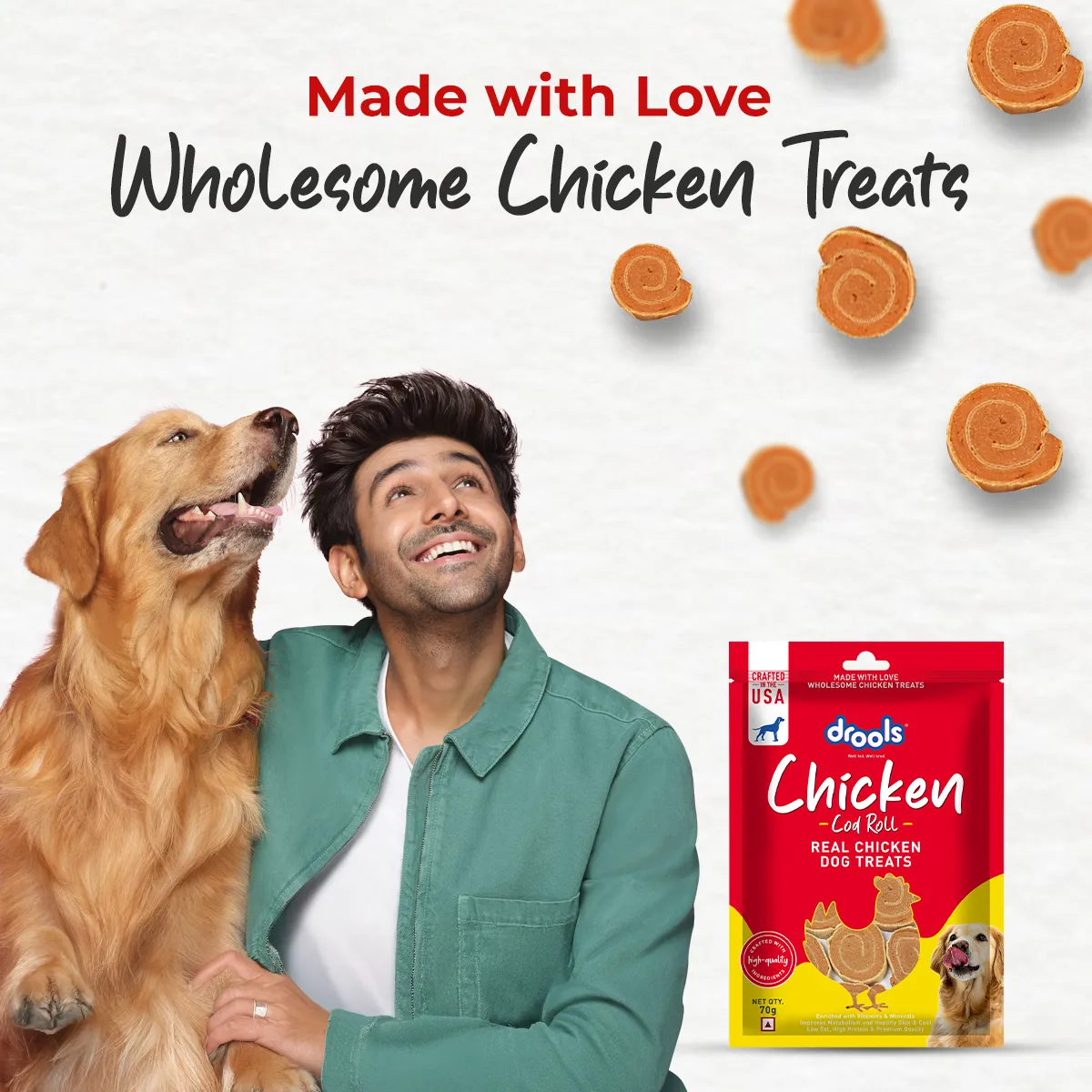 Drools Chicken Cod Roll Dog Treats