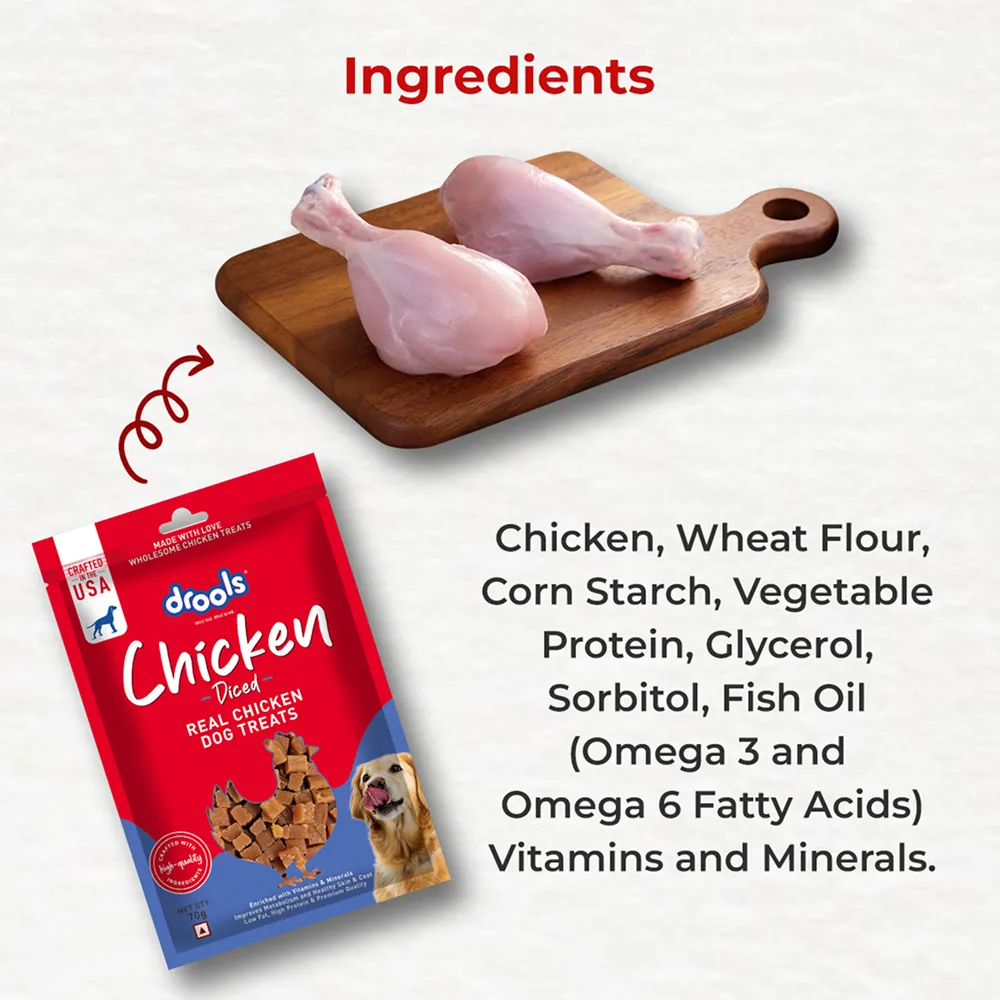 Drools Chicken Diced Dog Treats
