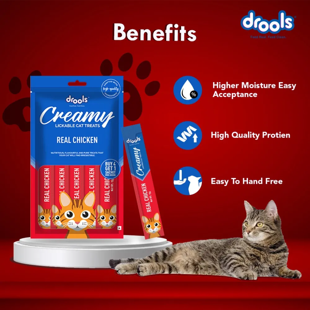 Drools Seafood Medley and Real Chicken Creamy Cat Treats Combo
