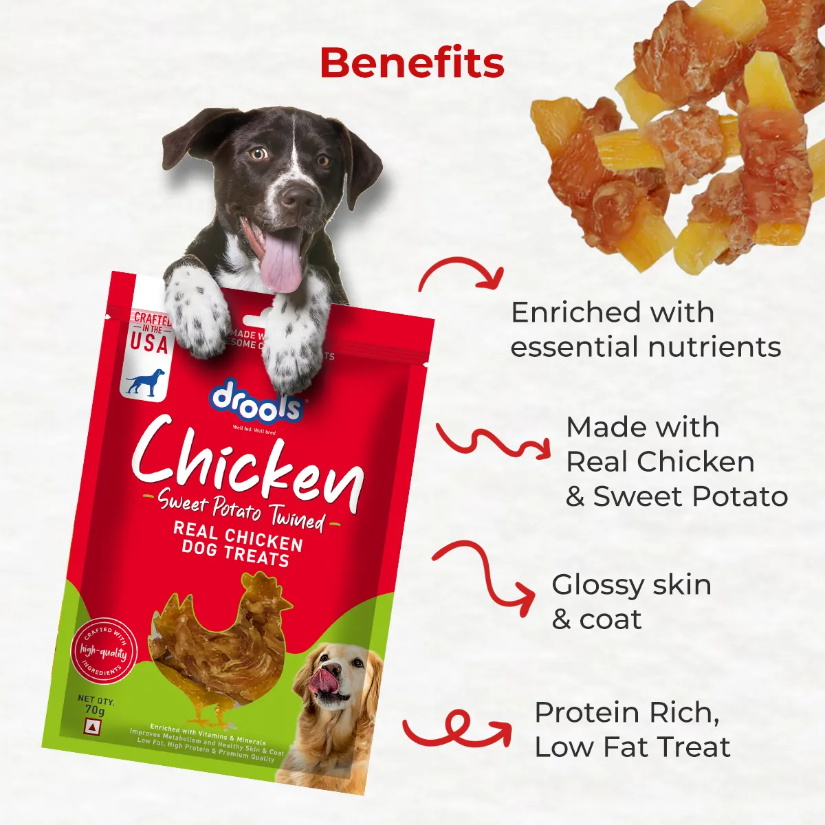 Drools Sweet Potato Twined Dog Treats