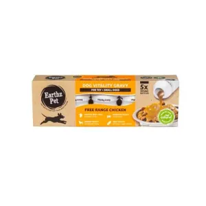 Earthz Pet Vitality Free Range Chicken Gravy for Toy and Small Dogs 35ml x 5***