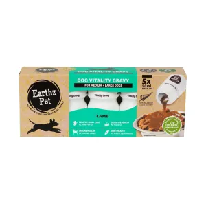 Earthz Pet Vitality Lamb Gravy for Medium and Large Dogs 50ml x 5***