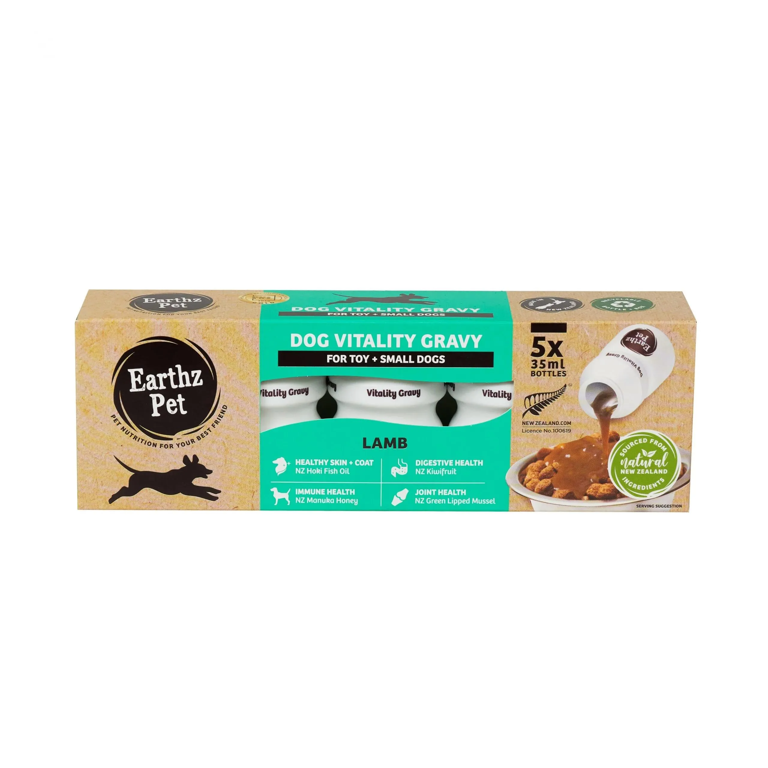 Earthz Pet Vitality Lamb Gravy for Toy and Small Dogs 35ml x 5***