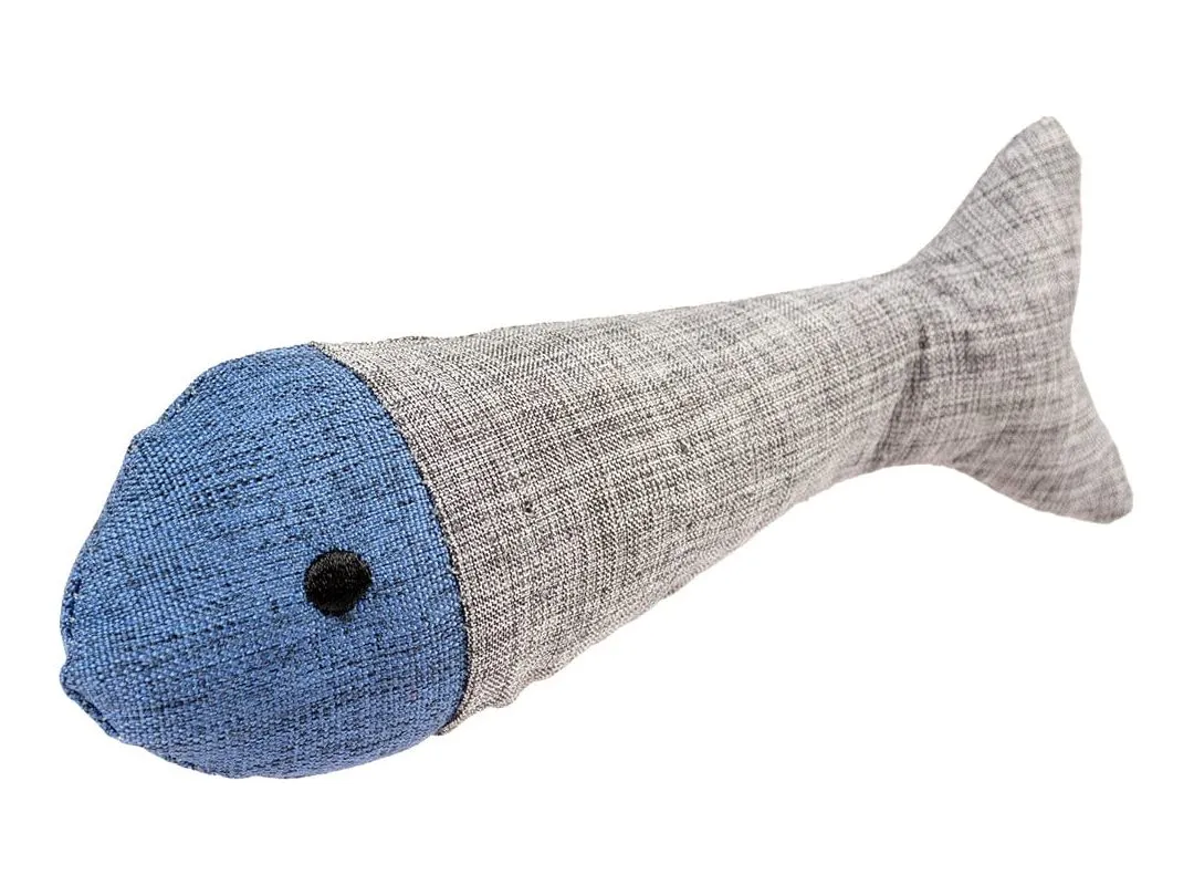 ECO Navy fish & catnip 13,5x4,5x3cm blue/grey Pets Qatar
