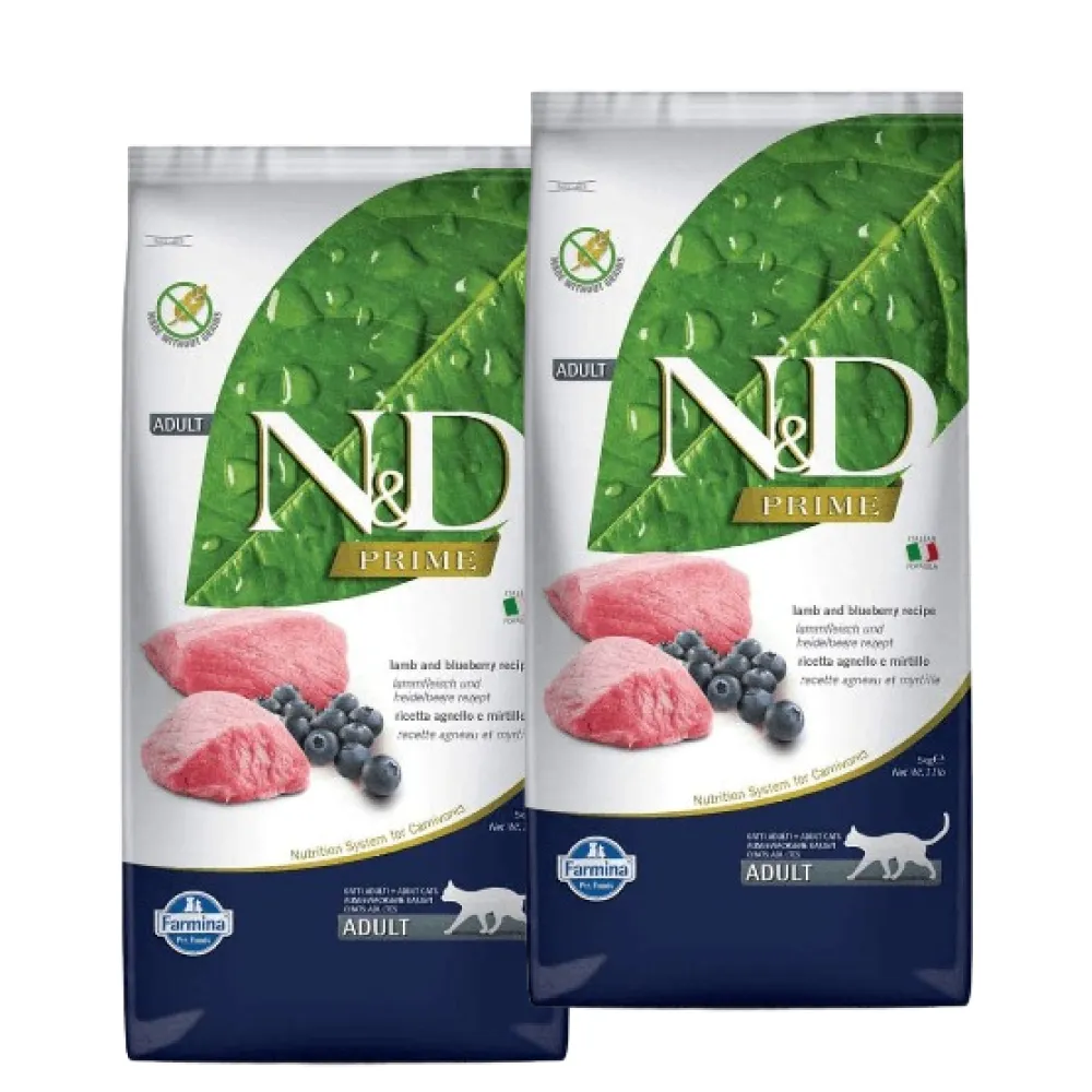 Farmina N&D Prime Lamb & Blueberry Grain Free Adult Cat Dry Food