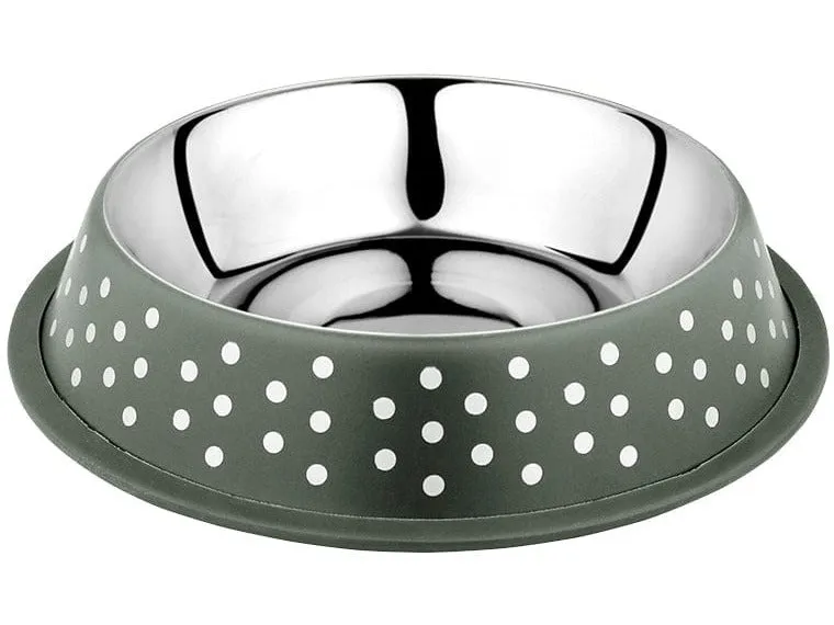 Feeding Bowl Deco Fix Dots Pets Qatar