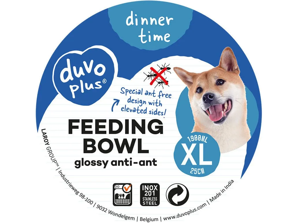 Feeding Bowl Glossy Anti-Ant Xl - 1900Ml - 25Cm Pets Qatar
