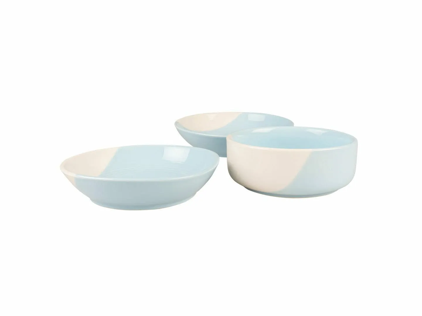 Feeding bowl Stone grace 600ml - 14,5x14,5x5,5cm blue/white Pets Qatar