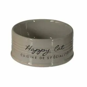 Feeding Bowl Stone Happy Cat 10,5 - 300ml grey Pets Qatar