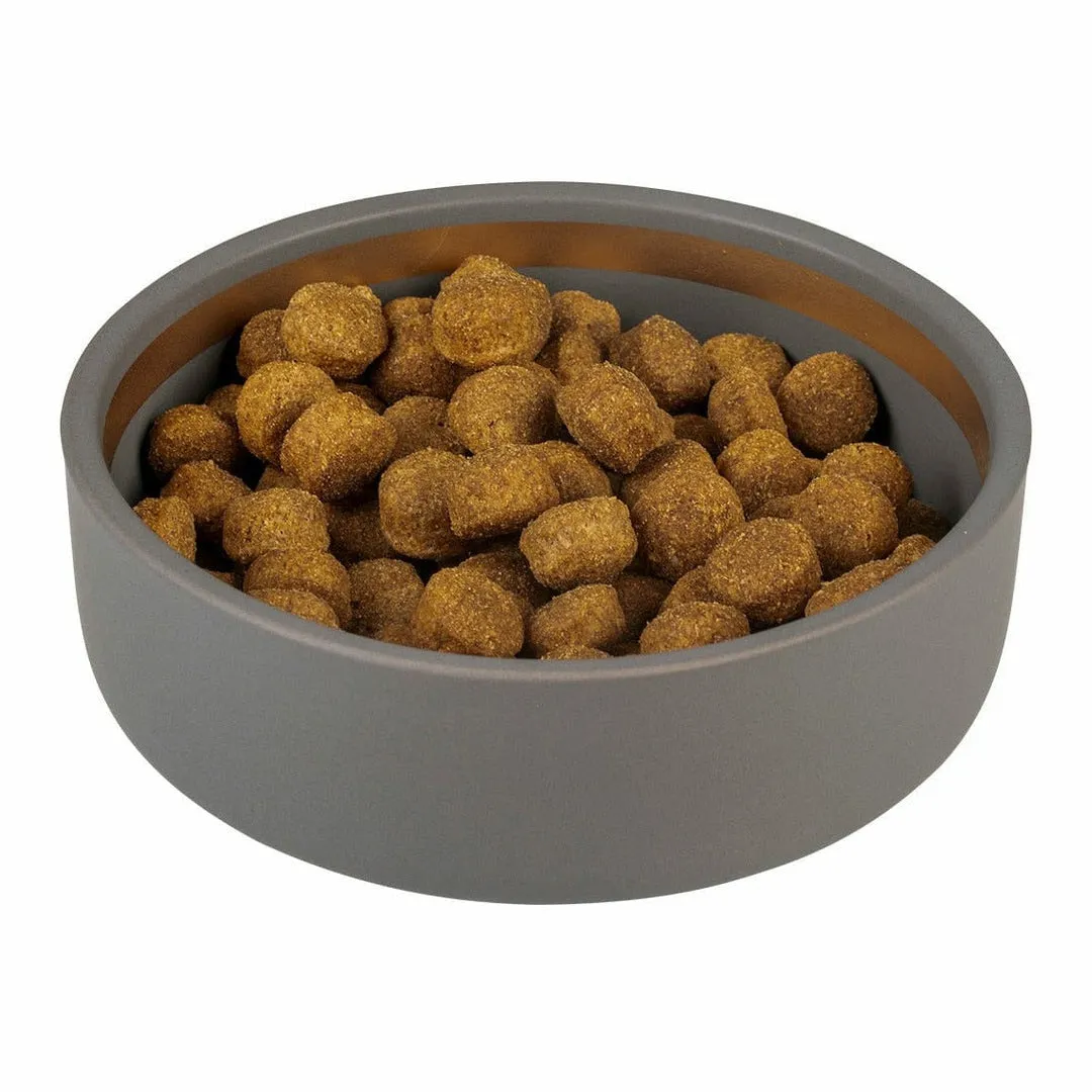 Feeding bowl Stone hush 350ml - 12,7x12,7x4,5cm grey Pets Qatar
