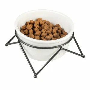 Feeding bowl Stone UP zigzag 850ml - 16,3x16,3x8cm white/black Pets Qatar