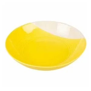 Feeding plate Stone grace 500ml - 18,5x18,5x4,5cm yellow/white Pets Qatar