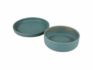 Feeding plate Stone hush 250ml - 16,3x16,3x2,5cm blue Pets Qatar