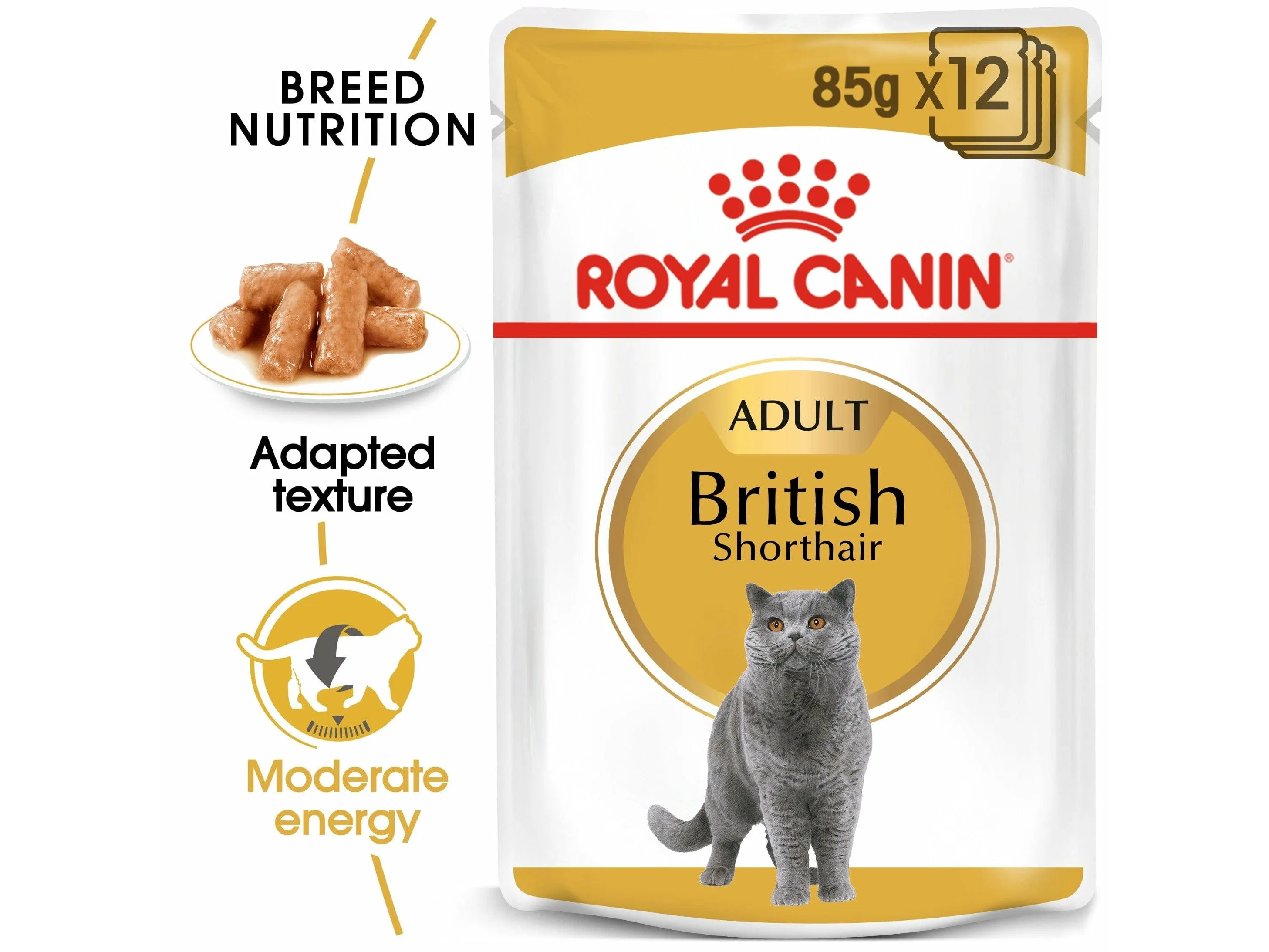 Feline Breed Nutrition British Shorthair 85GX12 WET FOOD - Pouches Pets Qatar