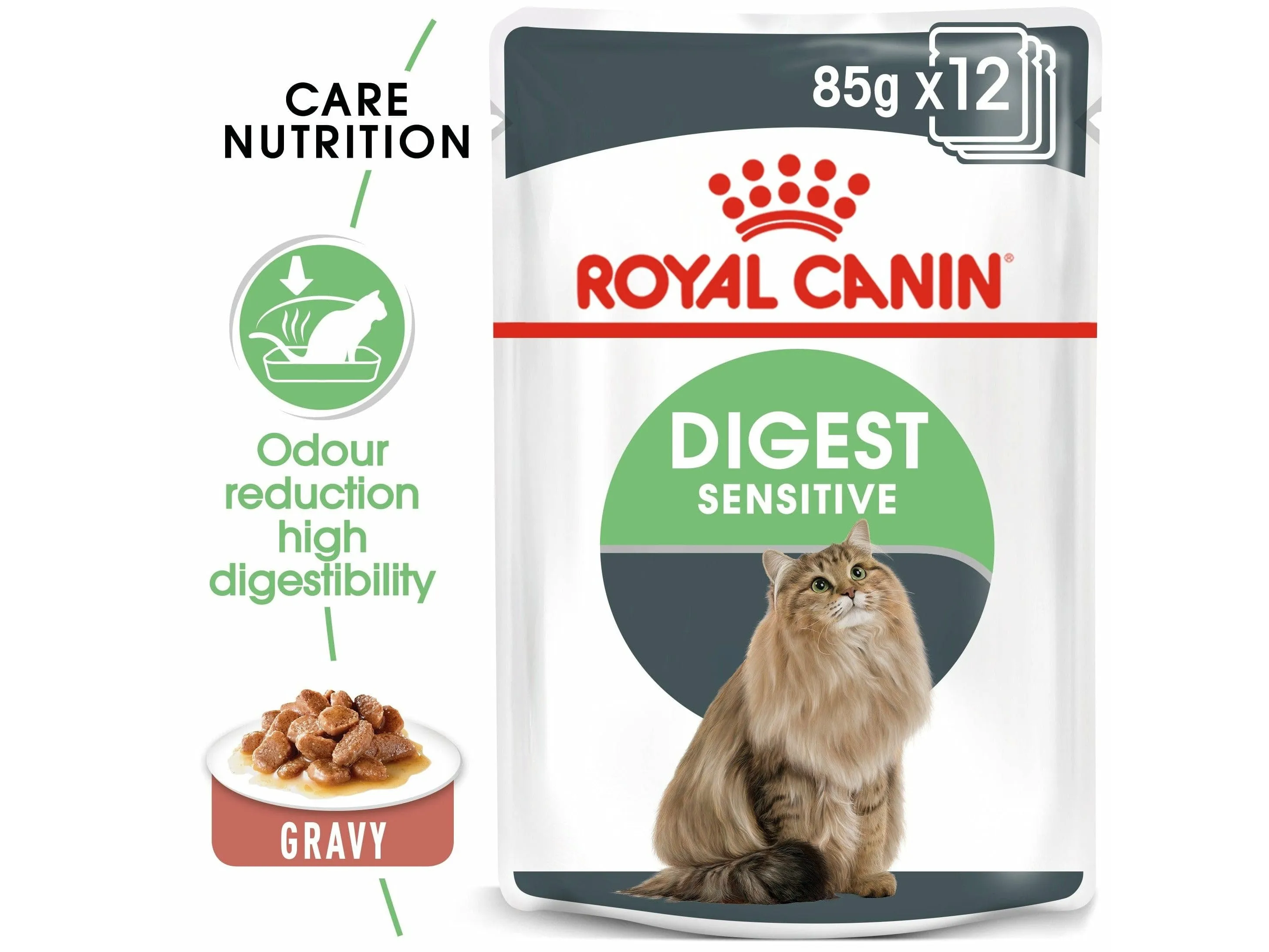 Feline Care Nutrition Digest Sensitive Gravy -Pouches 85G Pets Qatar