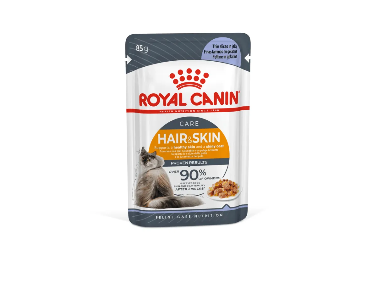 Feline Care Nutrition Hair & Skin Jelly (INTENSE BEAUTY) (WET FOOD - Pouches) 12x85g Pets Qatar