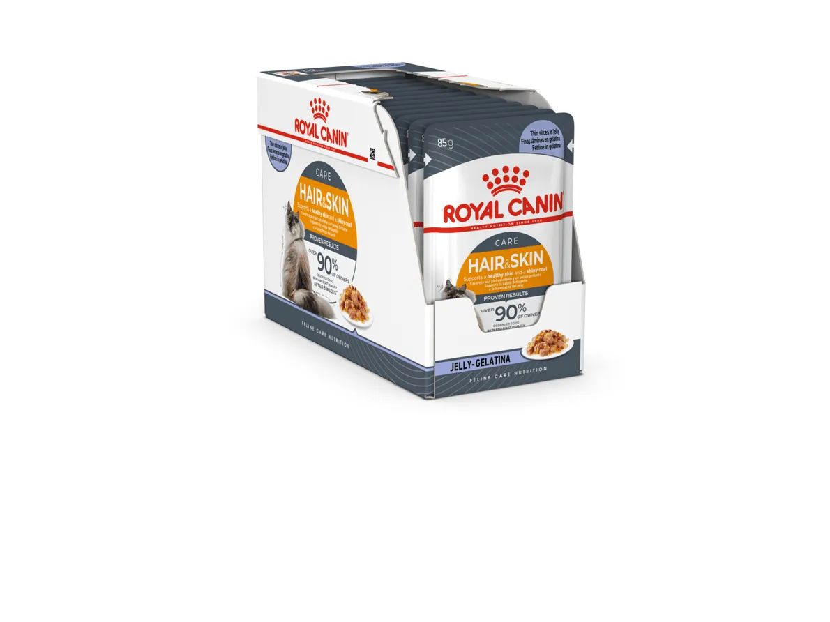 Feline Care Nutrition Hair & Skin Jelly (INTENSE BEAUTY) (WET FOOD - Pouches) 12x85g Pets Qatar