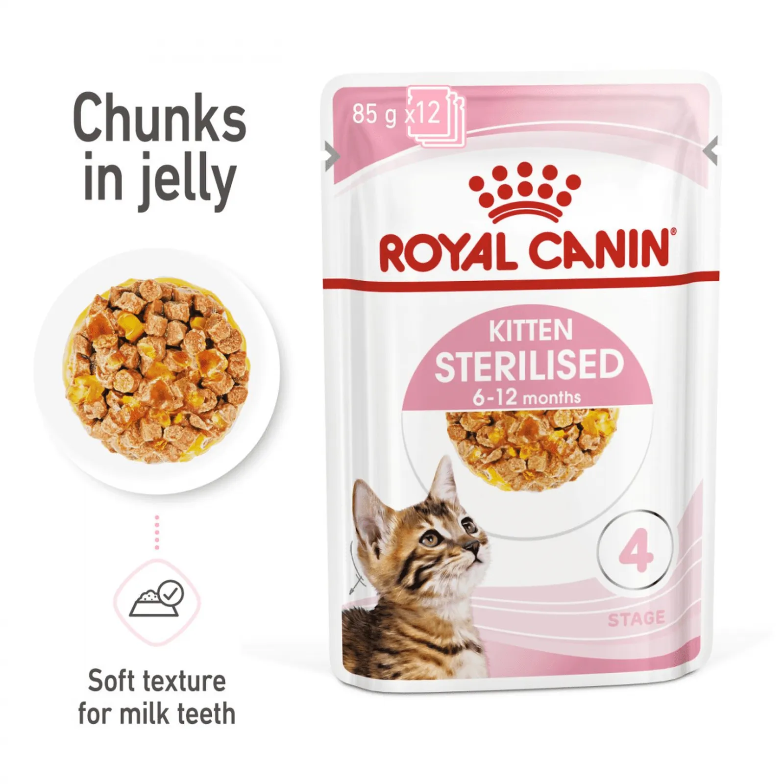Feline Health Nutrition Kitten Sterilised Jelly 1x85g (WET FOOD - Pouches) Pets Qatar