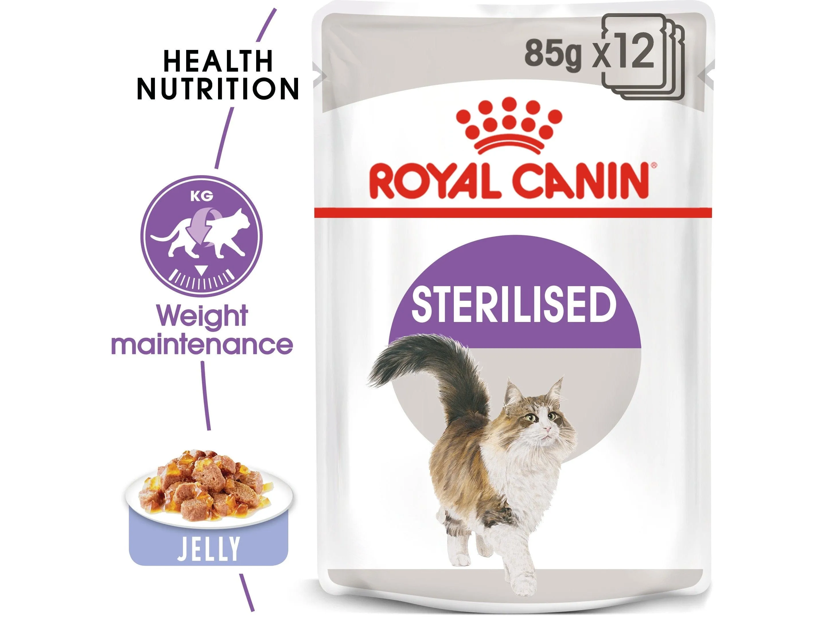 Feline Health Nutrition Sterilised Jelly (12X85G Wet Food - Pouches) Pets Qatar