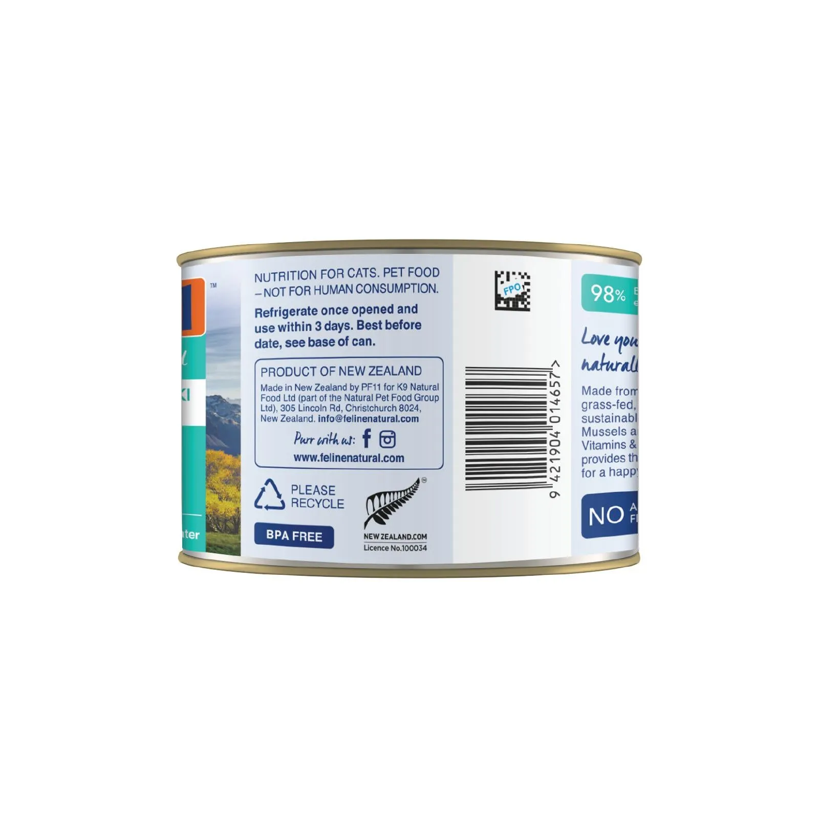 Feline Natural Beef and Hoki Feast Wet Cat Food 170g x 12 ( _ )