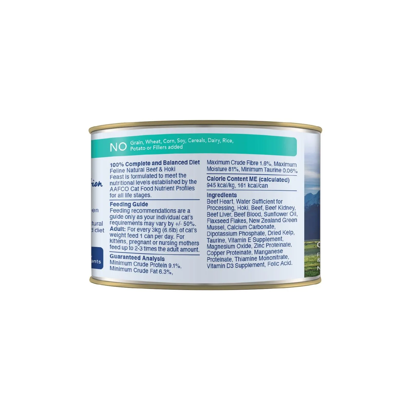 Feline Natural Beef and Hoki Feast Wet Cat Food 170g x 12 ( _ )