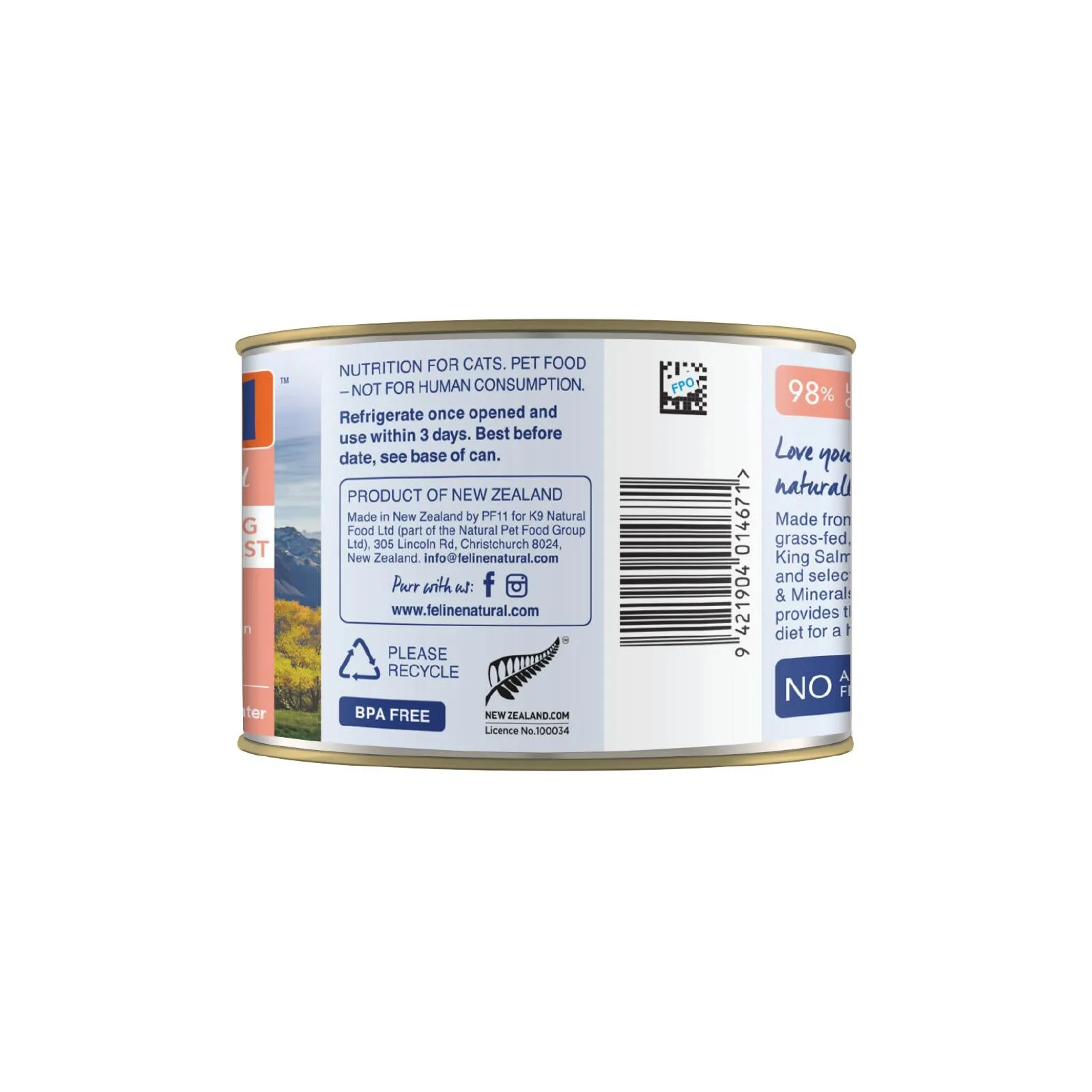 Feline Natural Lamb and Salmon Feast Wet Cat Food 170g ( _ )