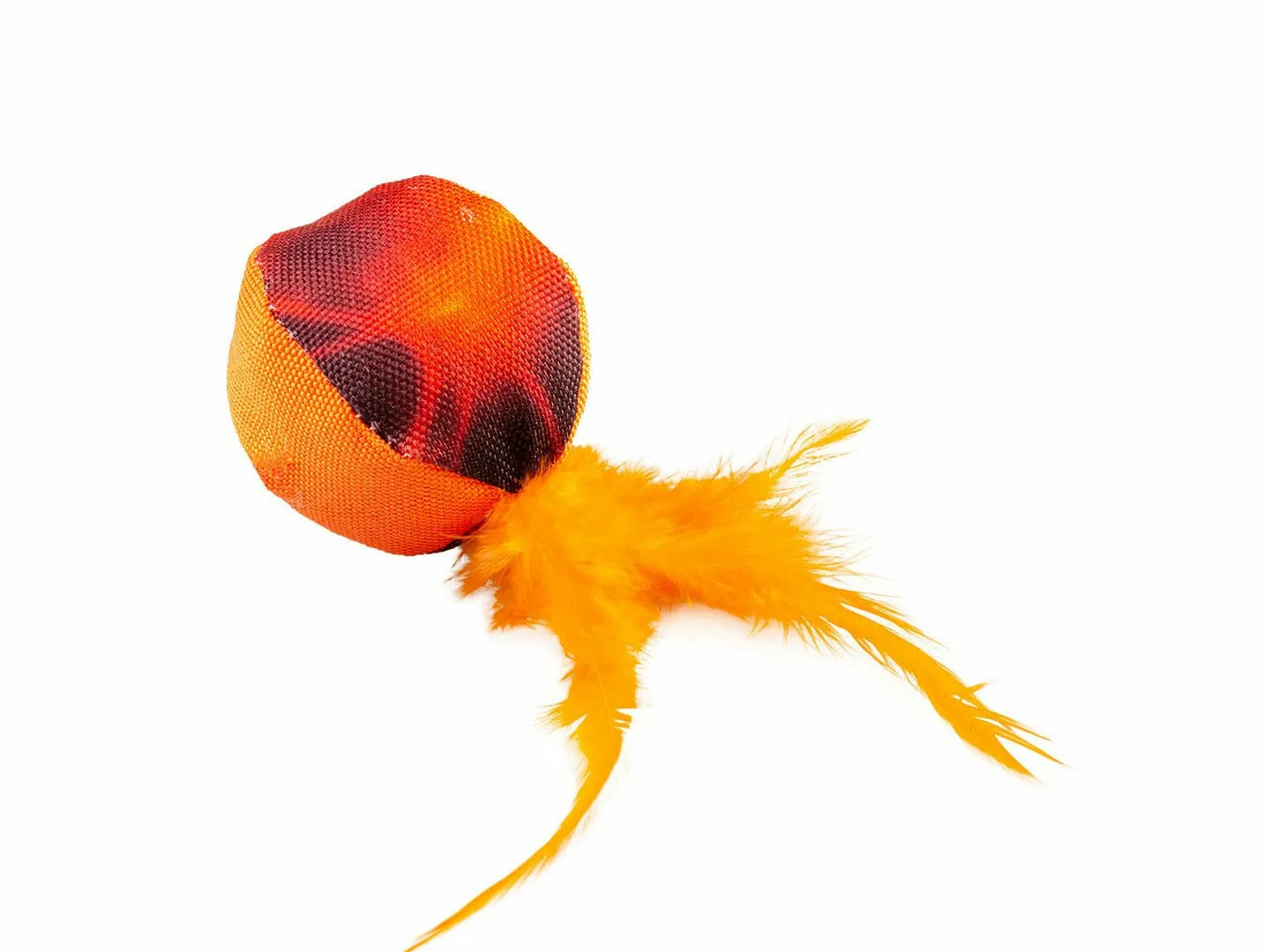 Flash Ball with feathers 12x4x4,5cm orange Pets Qatar
