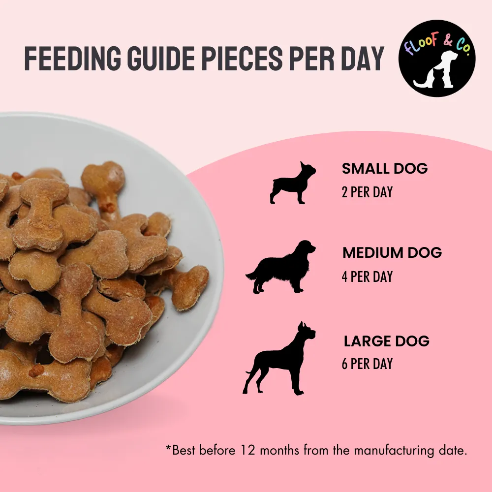 Floof & Co Pork Chew, Bacon Cheese, Chicken Cheese, Roasted Lamb and Smoked Lamb Dog Treats Combo