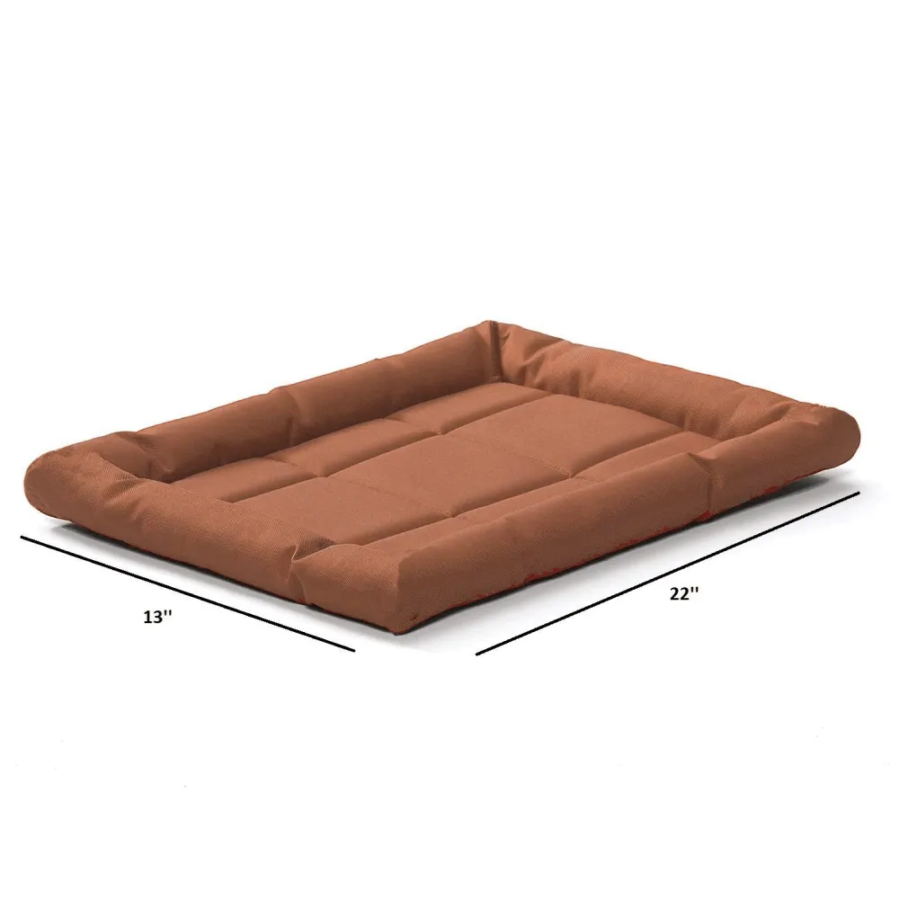 Fluffy's Kozi Pet Rectangular Shaped Bed for Dogs and Cats (Brown)